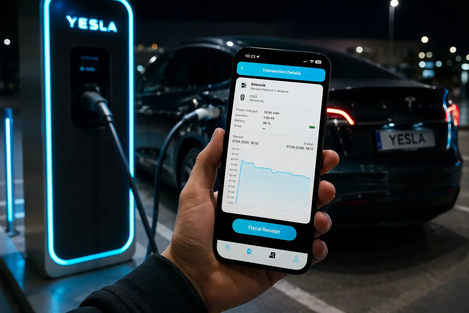 YESLA app and EV charging
